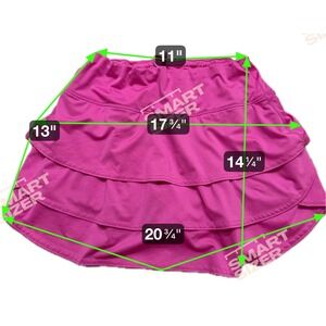 Pink Tiered Skirt Athletic Tennis Golf Layered Activewear Womens